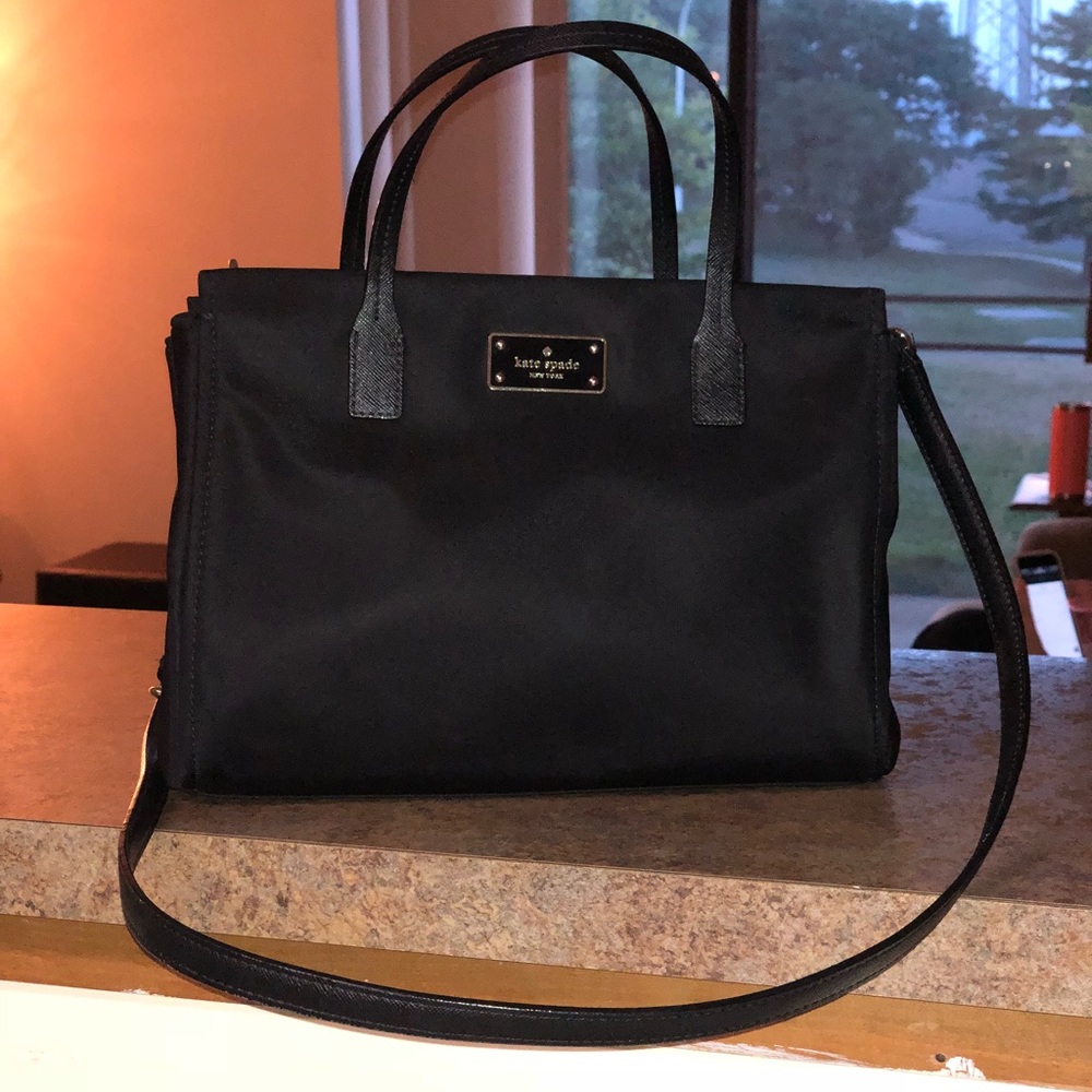 Kate Spade Black Nylon Crossbody Purse